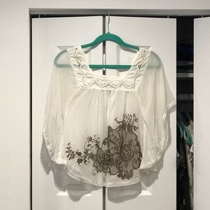 Floral sheer top